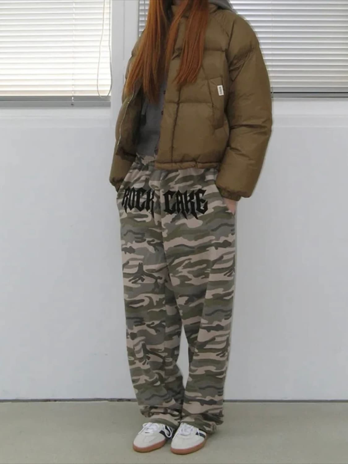 락케이크 카모 트레이닝 팬츠 베이지 M 상품이미지1