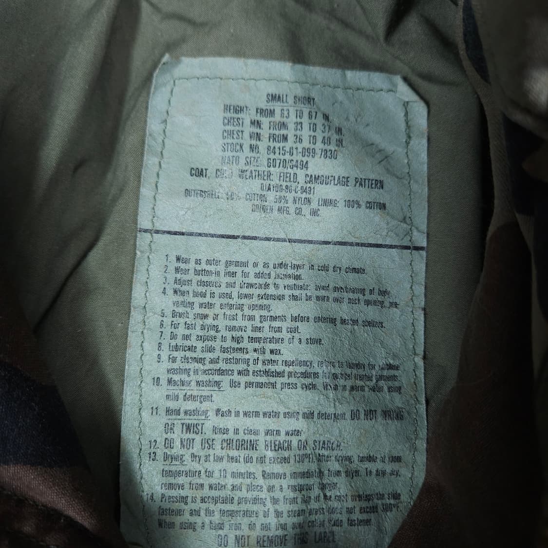 미군 밀리터리 필드 자켓 상품이미지4