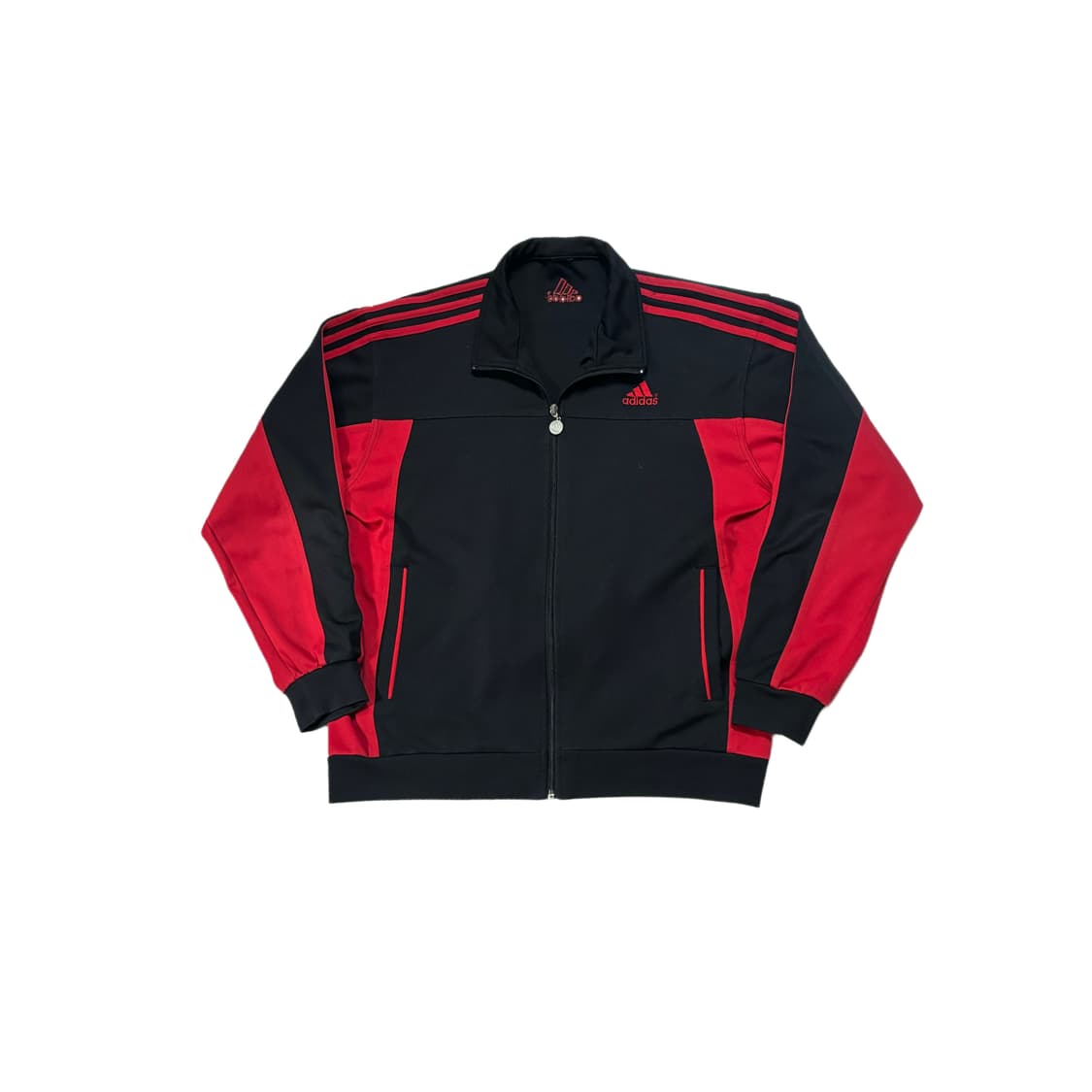 아디다스 오버핏 검빨 져지 블랙 레드 트랙탑 상품이미지5