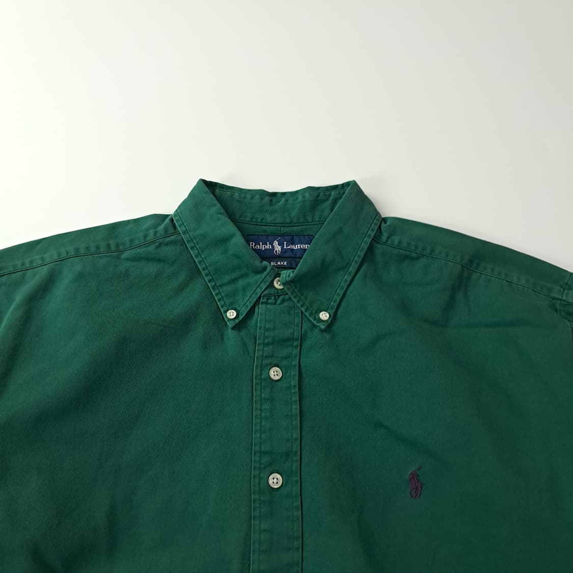 CJ012 XL 폴로 90s 포레스트그린 셔츠 남방 상품이미지2