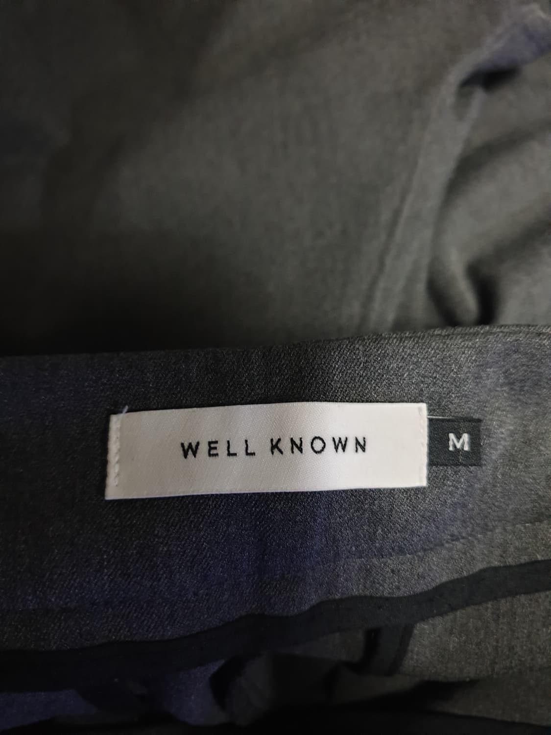 (단종매물) 웰노운 투턱 벨티드 와이드 슬랙스 미디엄그레이 (M) 상품이미지4