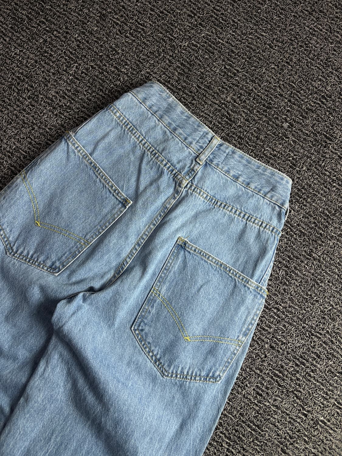 빈티지 데님 스웻 믹스업 와이드 팬츠 4048 상품이미지6