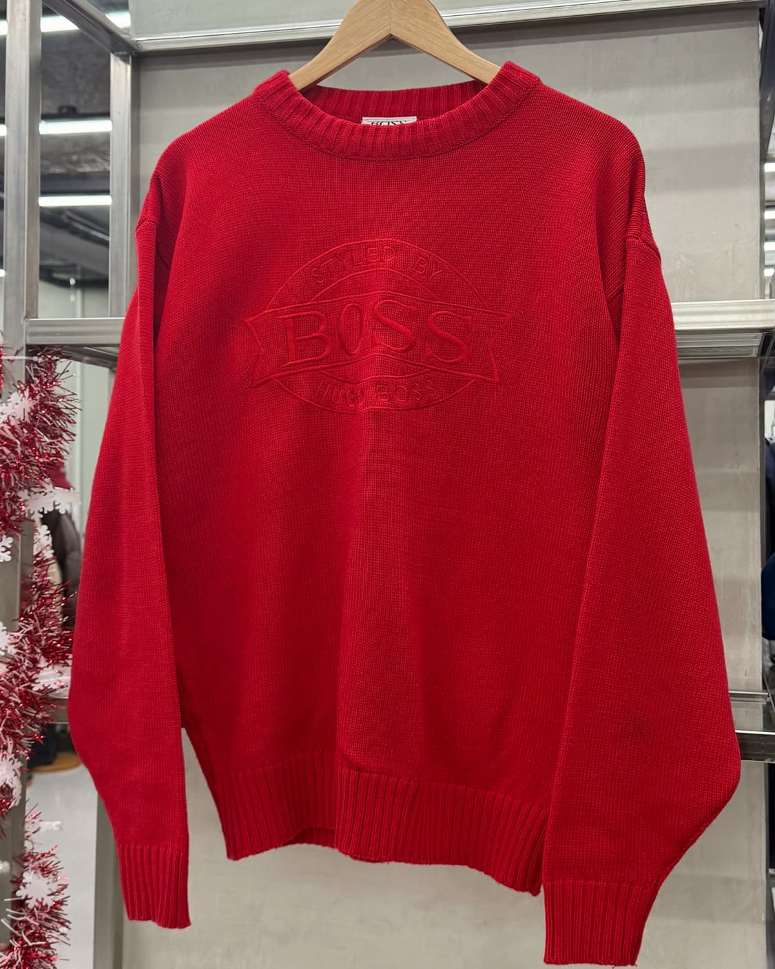 HUGO BOSS 90s 자수 그래픽 코튼 니트 상품이미지2