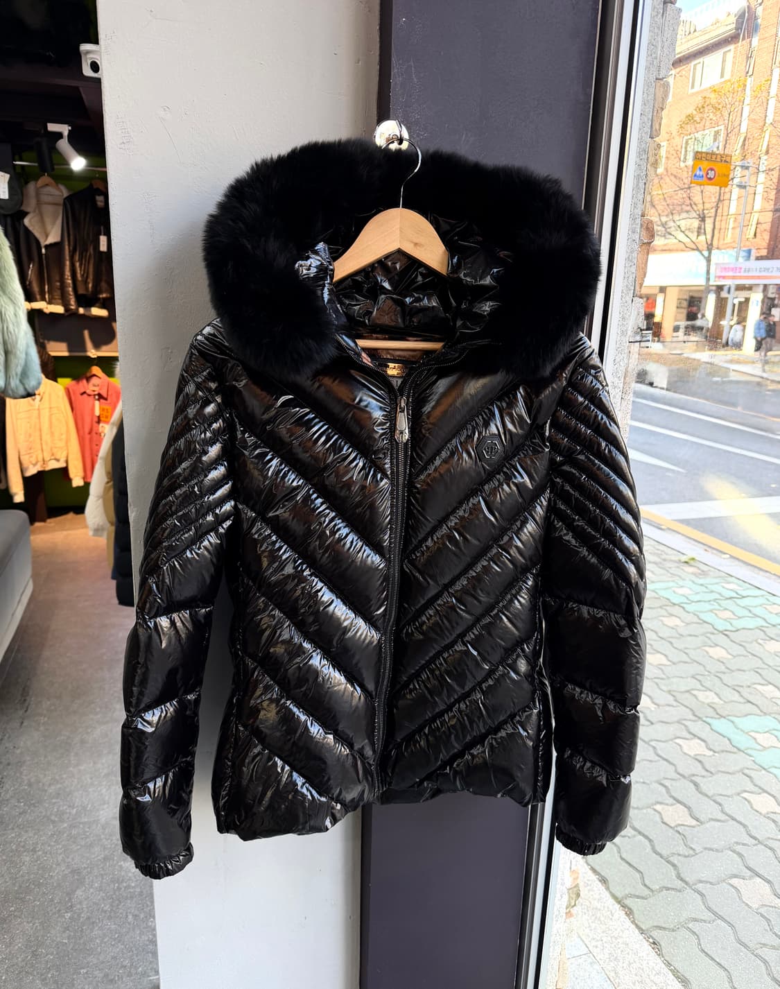 M/ 필립플레인 폭스퍼 구스다운 유광패딩 상품이미지3