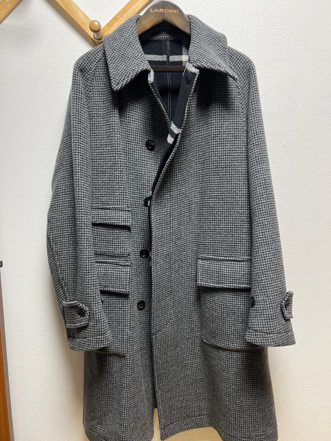 캡틴선샤인 트레블러 코트 40사이즈 그레이 하운드투스 패턴 상품이미지1