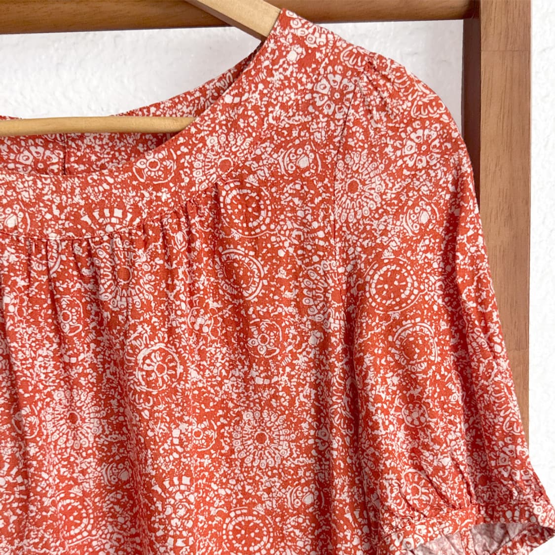 귤빛 잔꽃 코튼 원피스 상품이미지5