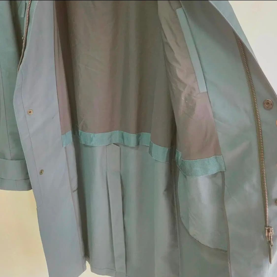 [TIME] 타임옴므 청록색 후드 트렌치 코트  롱코트 남성 105 상품이미지4