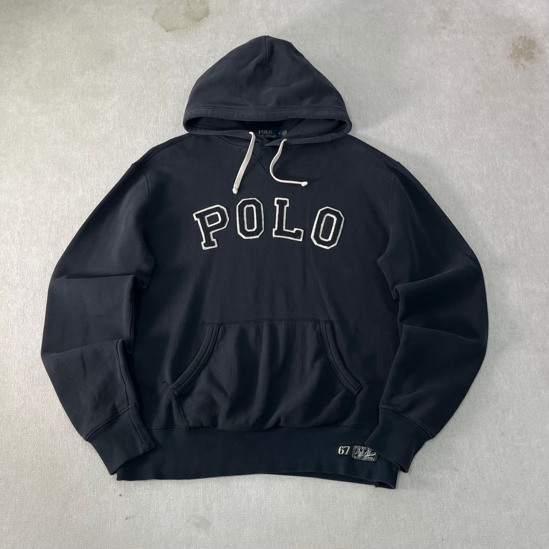 100 폴로랄프로렌 스펠아웃 블랙 후드티 상품이미지1