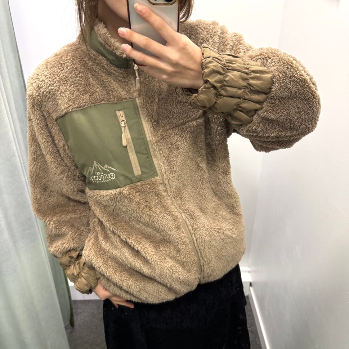 Outdoor 베이지 플리스 자켓 상품이미지1