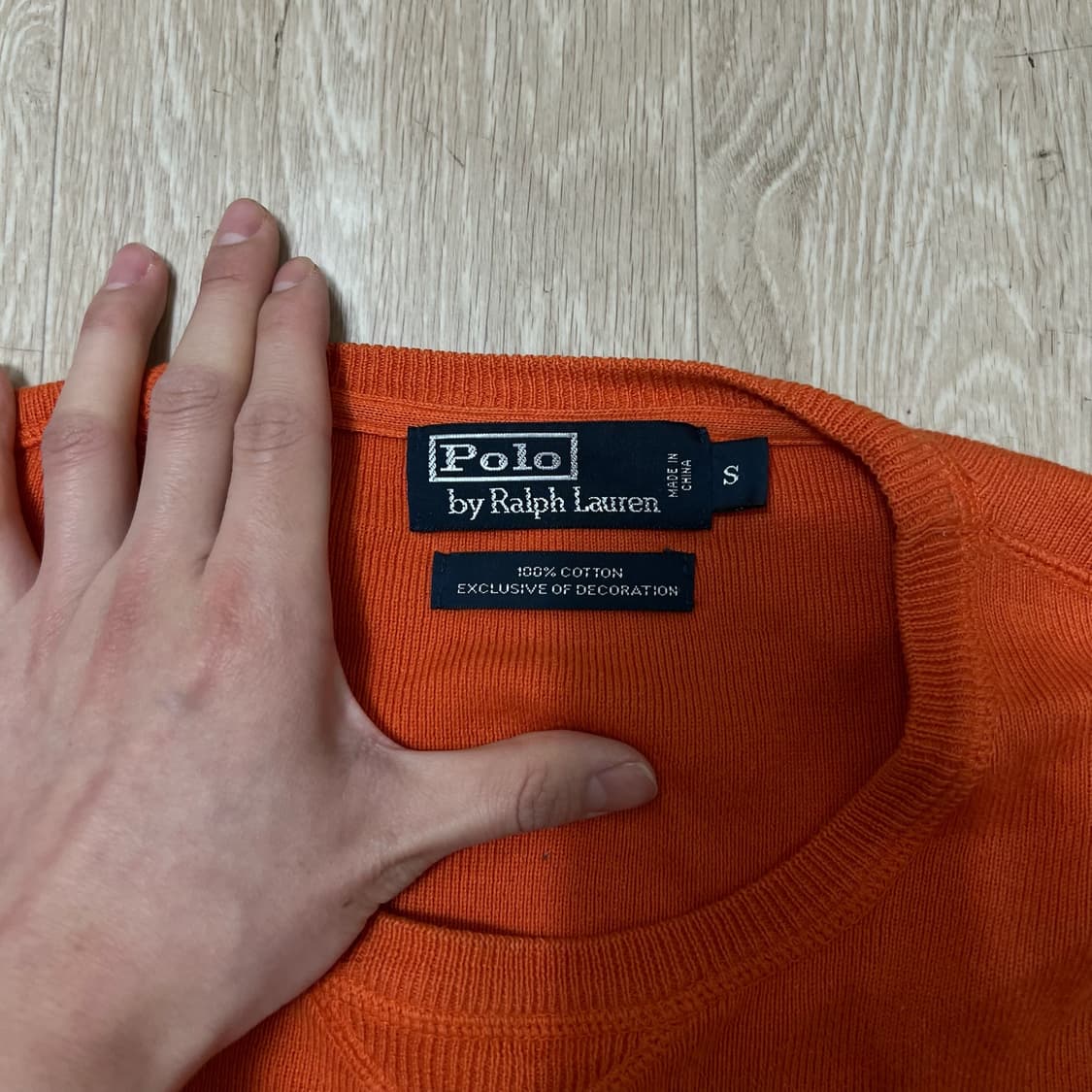 폴로 랄프로렌 코튼 브이넥 니트 S/90  상품이미지4