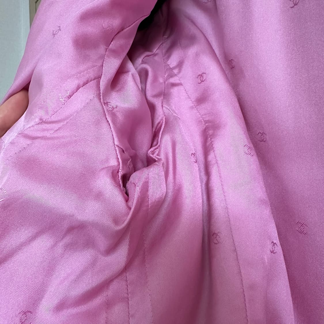 샤넬 핑크 시퀸 트위드 자켓 (55-66사이즈) / 빈티지  상품이미지5