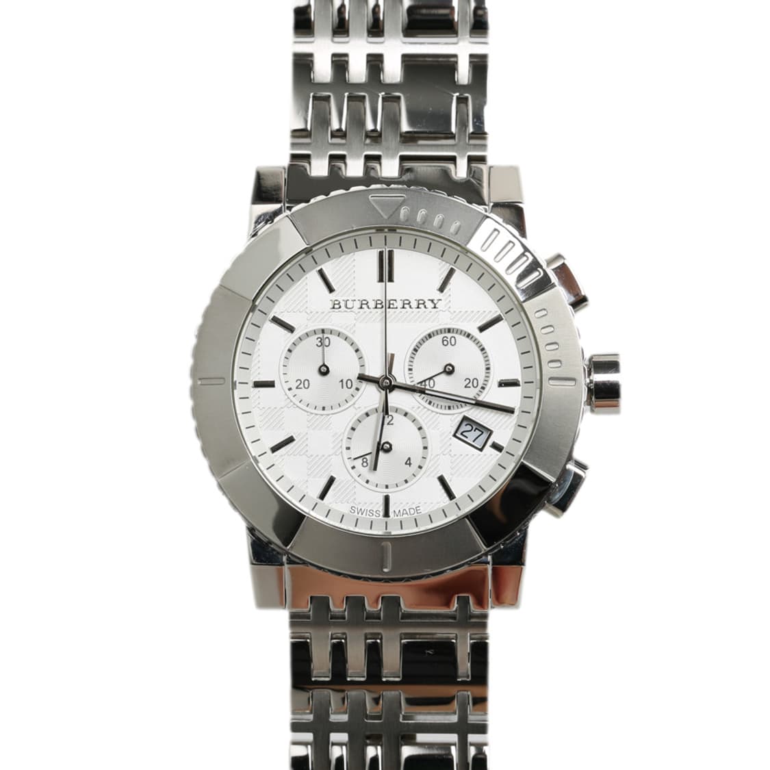 버버리 시계 크로노그래프 화이트 체크 다이얼 워치 BU2303 상품이미지9
