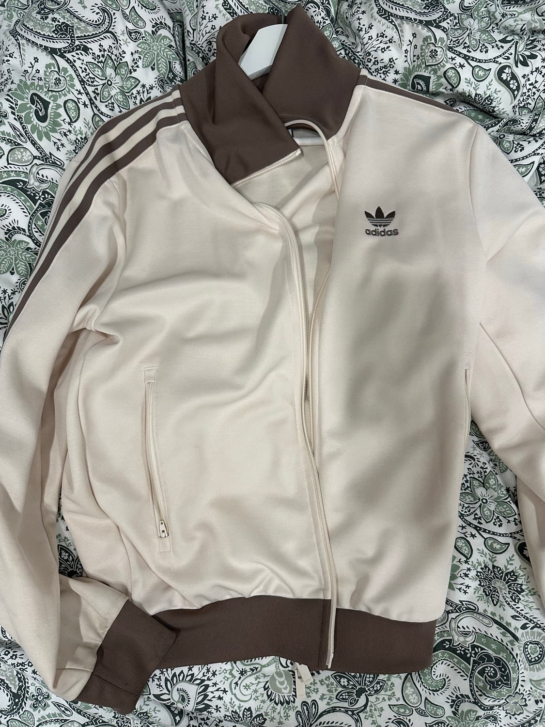 아디다스 베켄바우어 트랙탑 져지 아이보리 브라운 m사이즈 상품이미지2