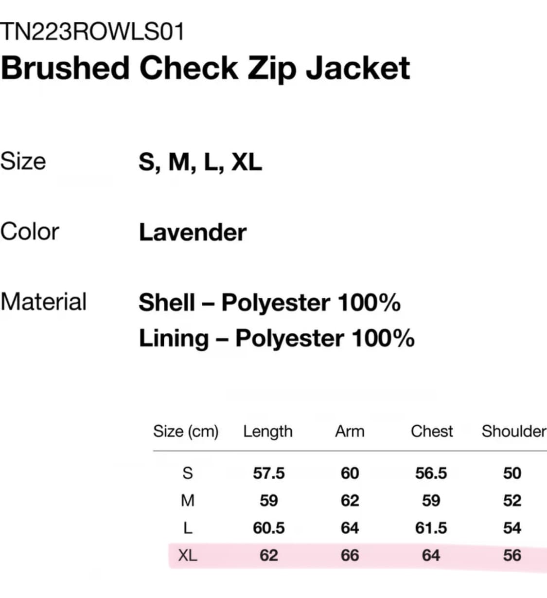 디스이즈네버댓 Brushed Check Zip Jacket Lavende 상품이미지5