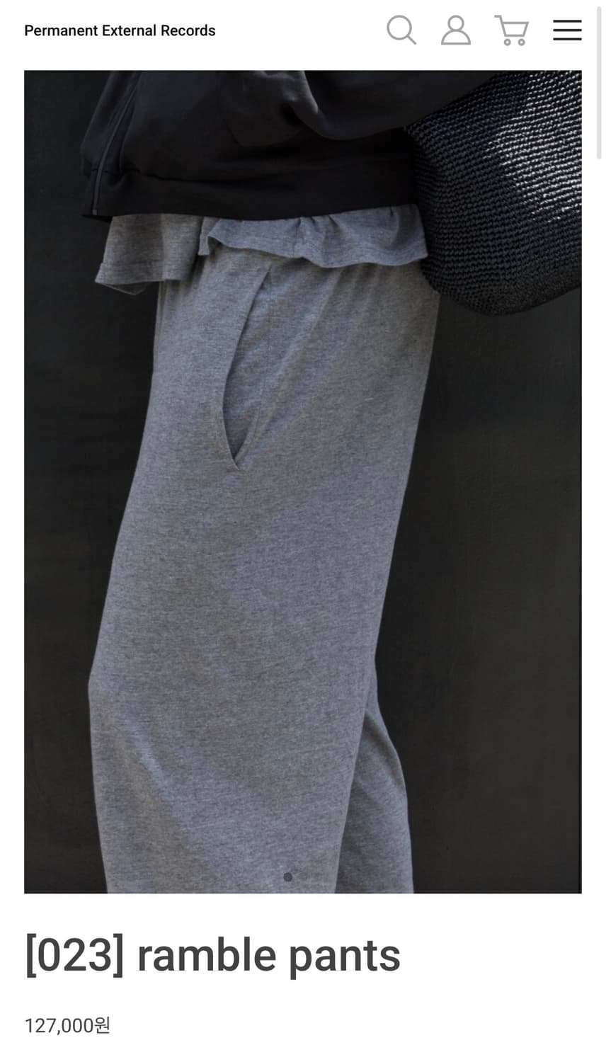 [3] 머듈 ramble pants 멜란지그레이 상품이미지2