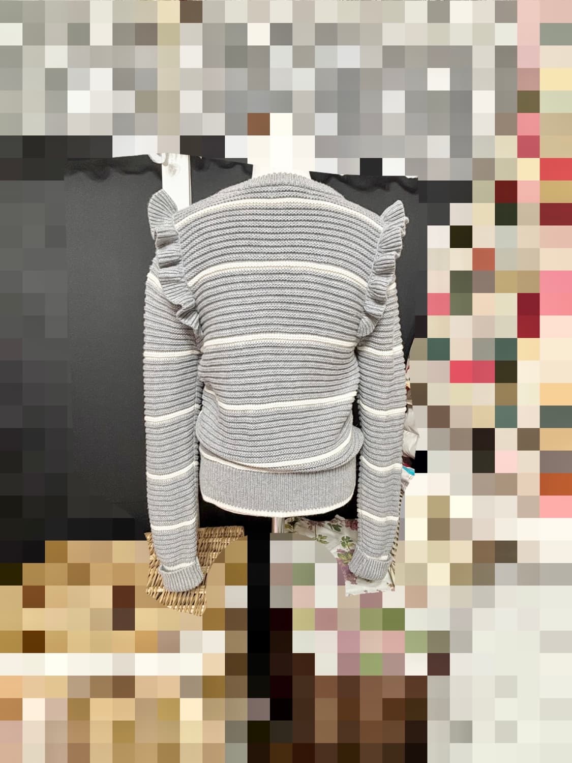 바나나리퍼블릭ㅡ 프릴 니트티 s사이즈/새거수준 상품이미지3