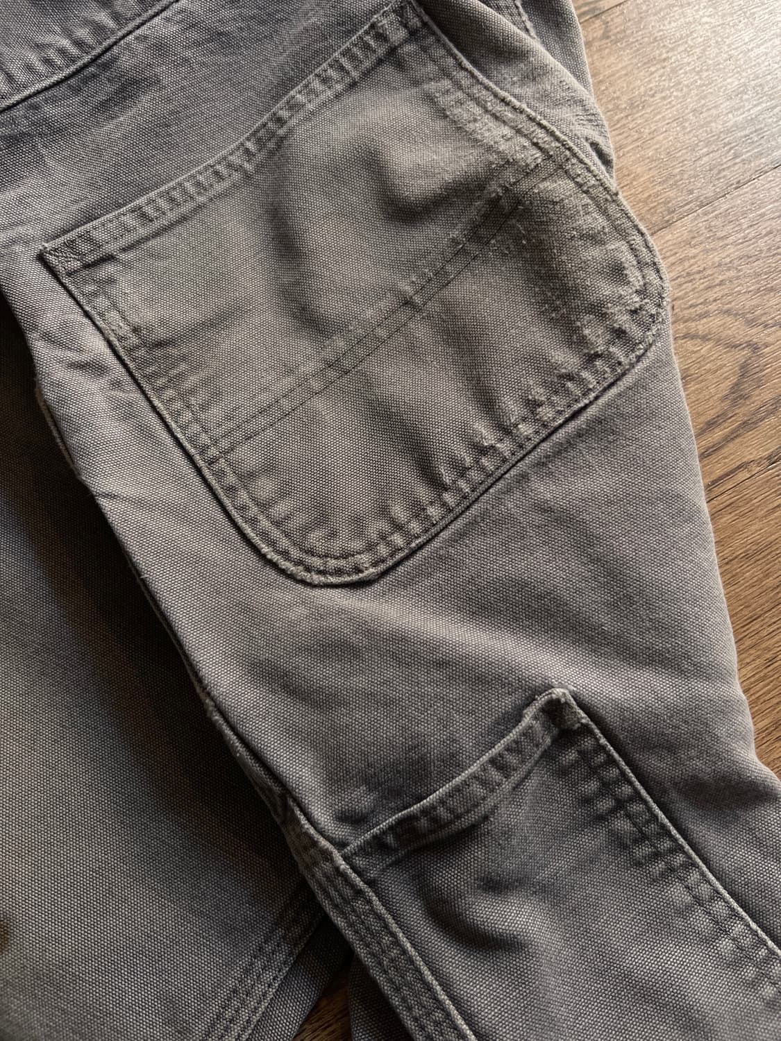 [31]칼하트 USA 더티워싱 그레이 싱글니 워크 팬츠 상품이미지6