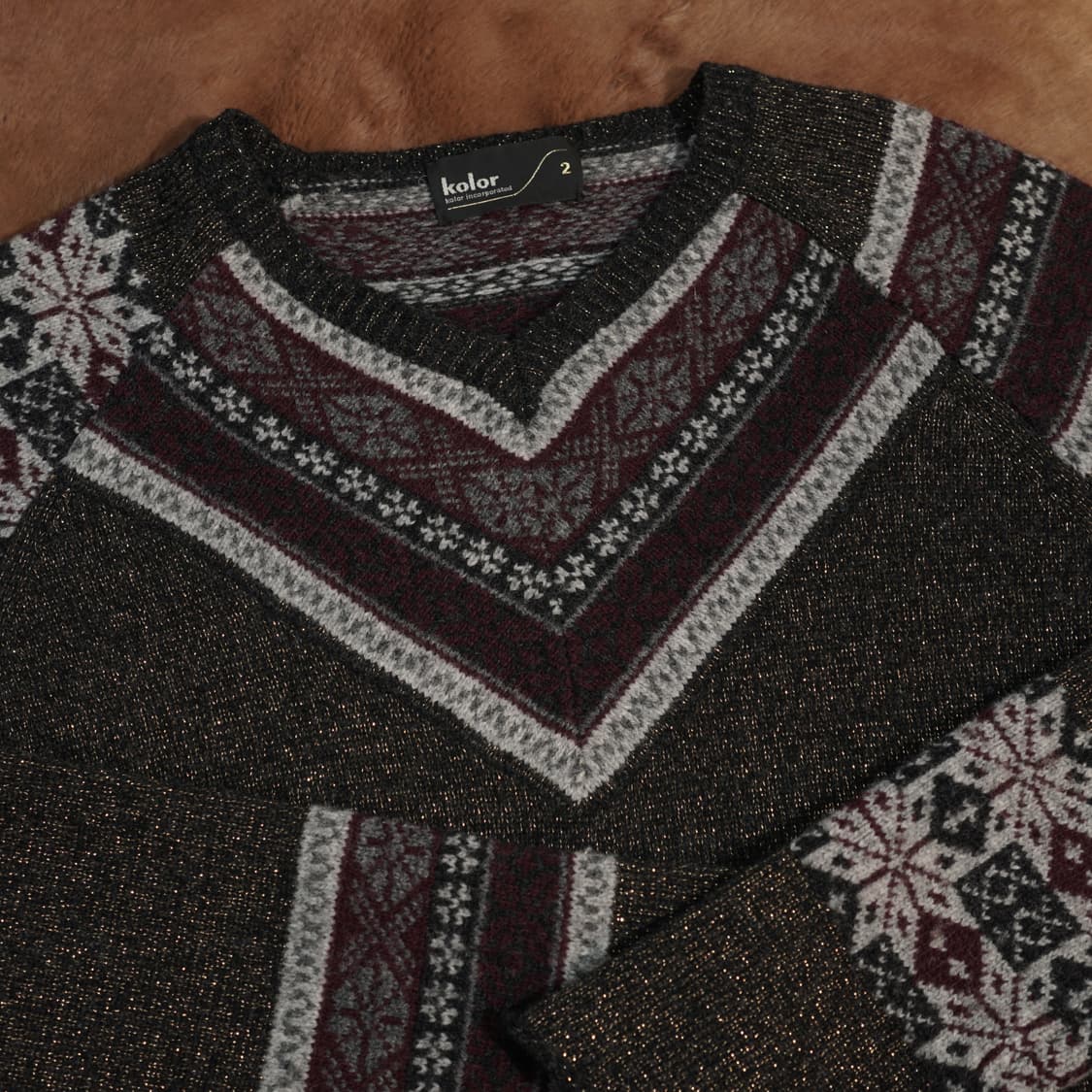 Kolor 컬러 비대칭 니트 상품이미지1