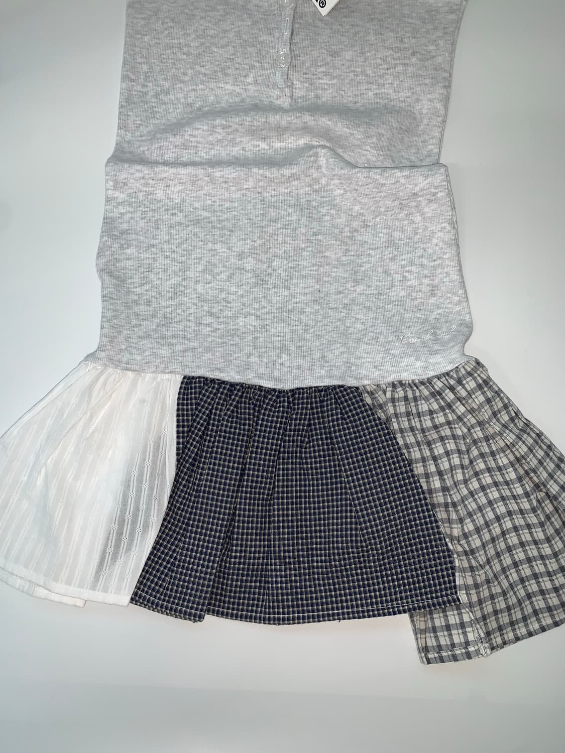 CHECK FLARE DRESS_GREY 상품이미지7