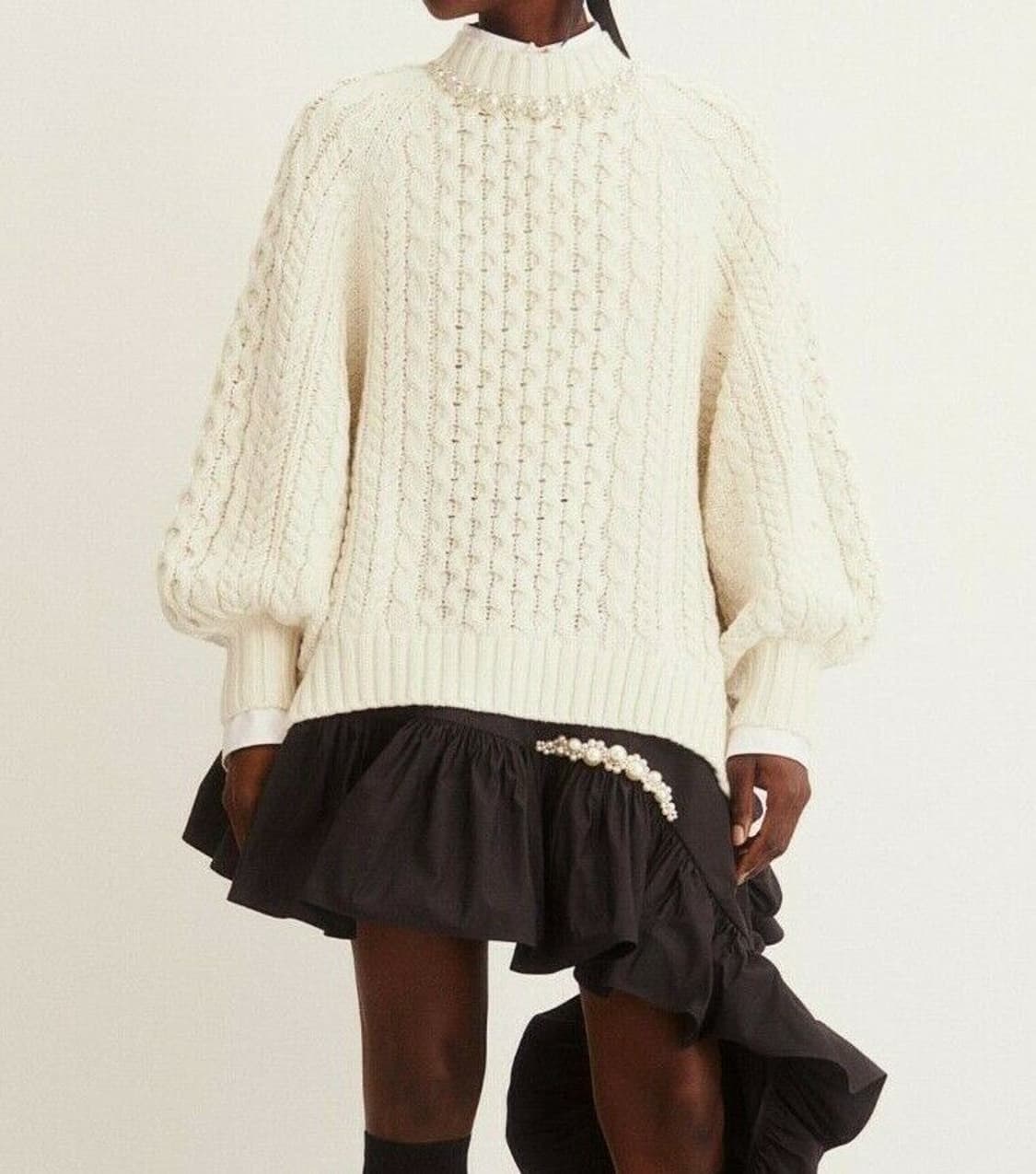 시몬로샤 h&m 펄 디테일스웨터 S 상품이미지7