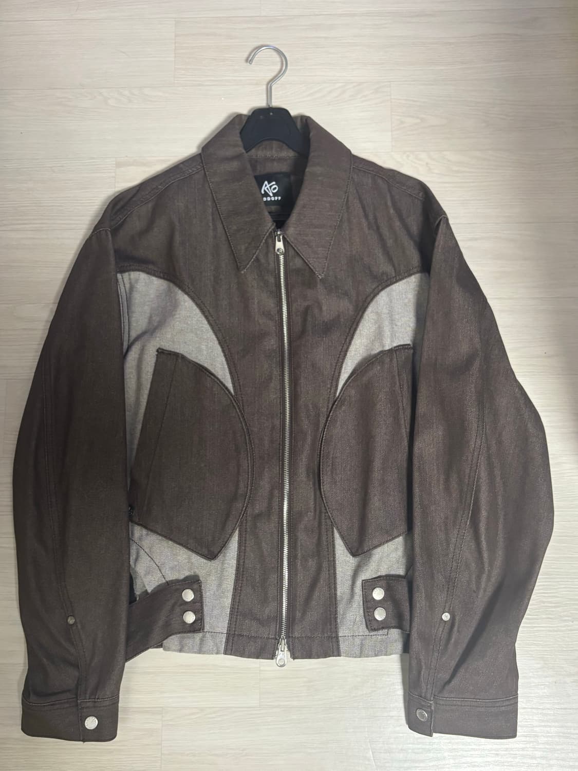 애드오프 SIDE TAP DENIM JACKET BROWN 상품이미지2