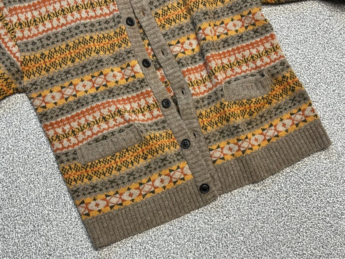 어나더오피스 그랜마 가디건 오렌지 베이지 상품이미지3