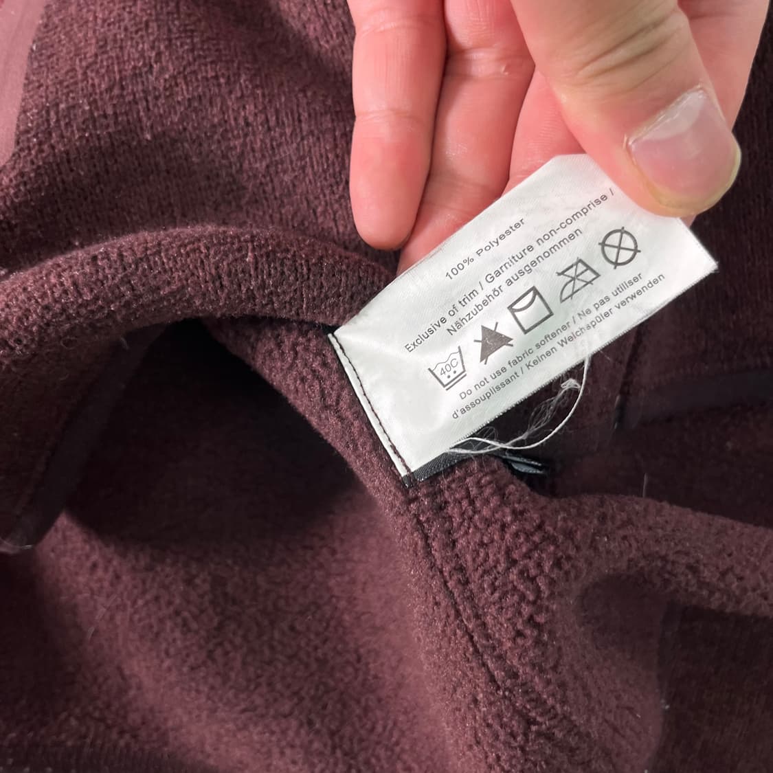 W95 아크테릭스 폴라텍 소프트쉘 버건디 플리스 자켓 상품이미지7