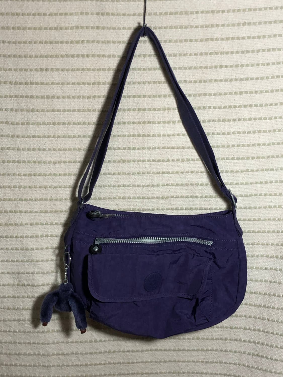 빈티지 키플링 Y2K 퍼플 미니 크로스백 숄더백 여행가방 상품이미지1