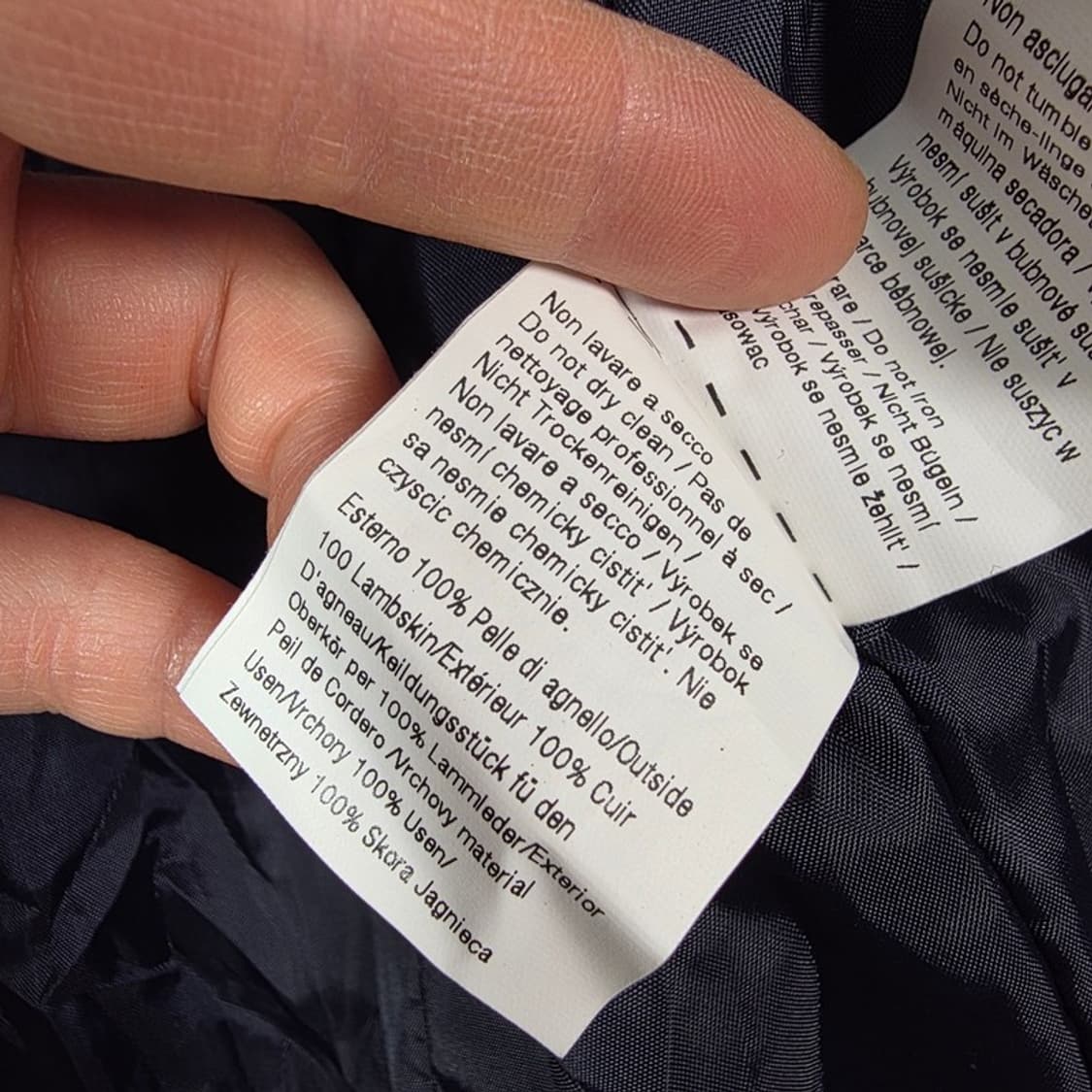 BATA 이태리 램스킨 하이넥 레더 자켓 S 상품이미지9