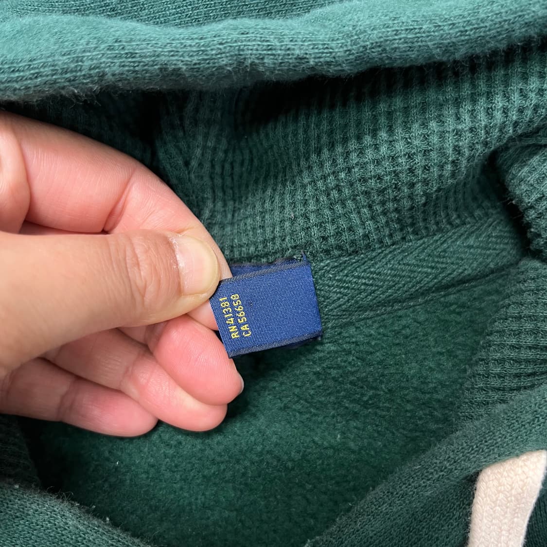 100 폴로 랄프로렌 와플 후드집업 상품이미지3