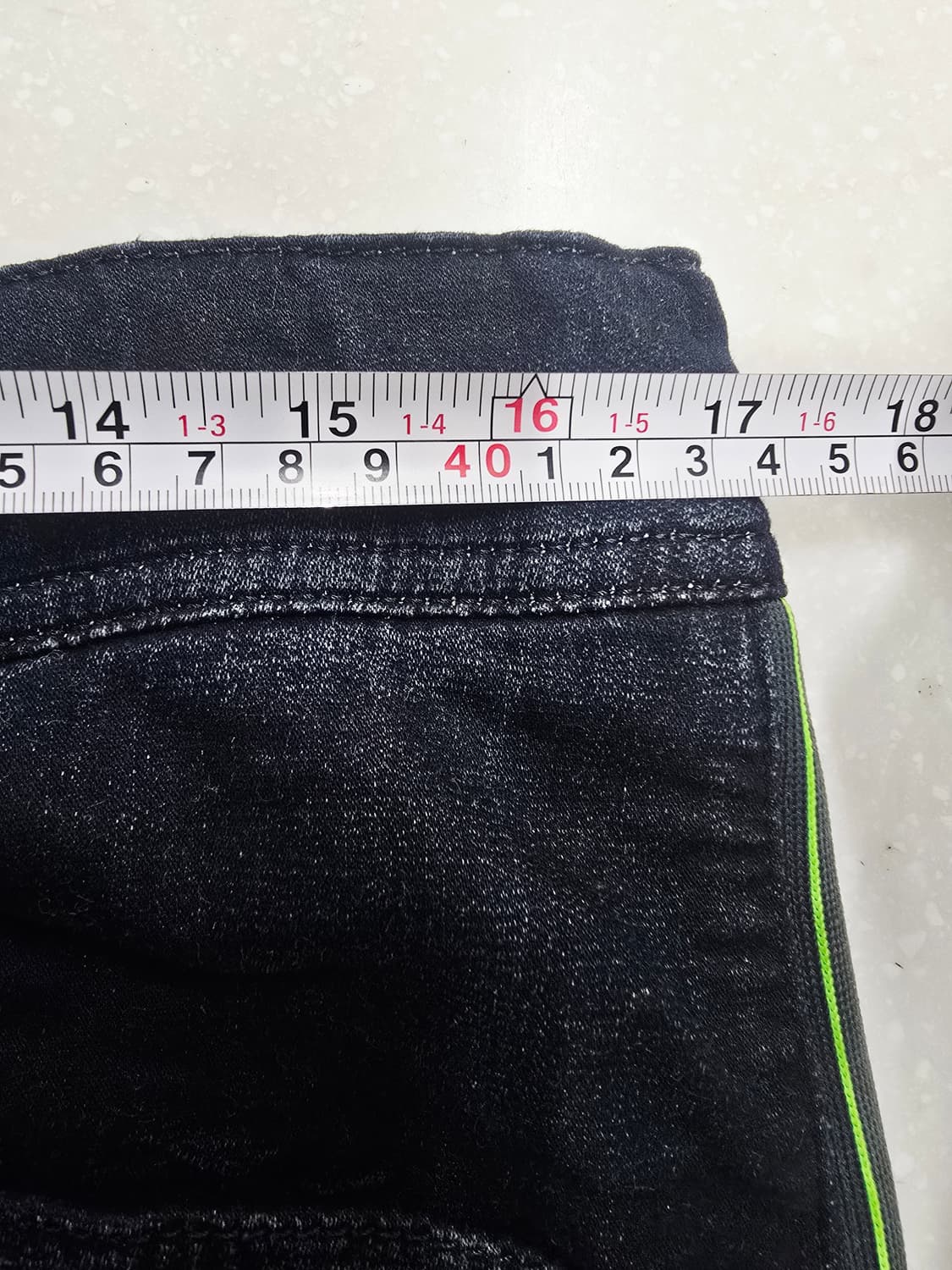 디젤 사이드라인 데님 스웻 조거팬츠 상품이미지8