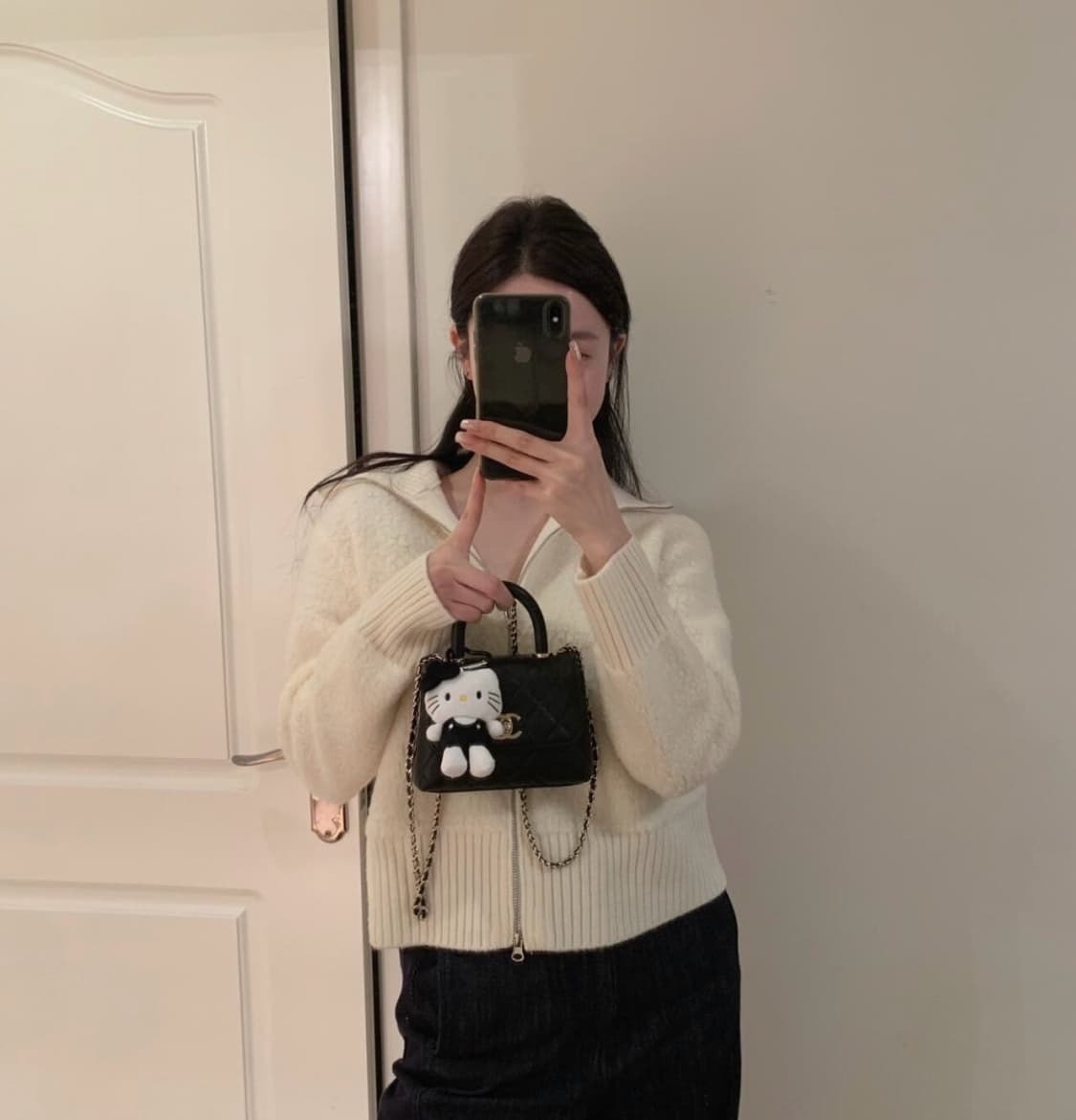 샤넬 코코 탑핸들 캐비어 체인 크로스백 샤넬 메이크업백 VIP 상품이미지7