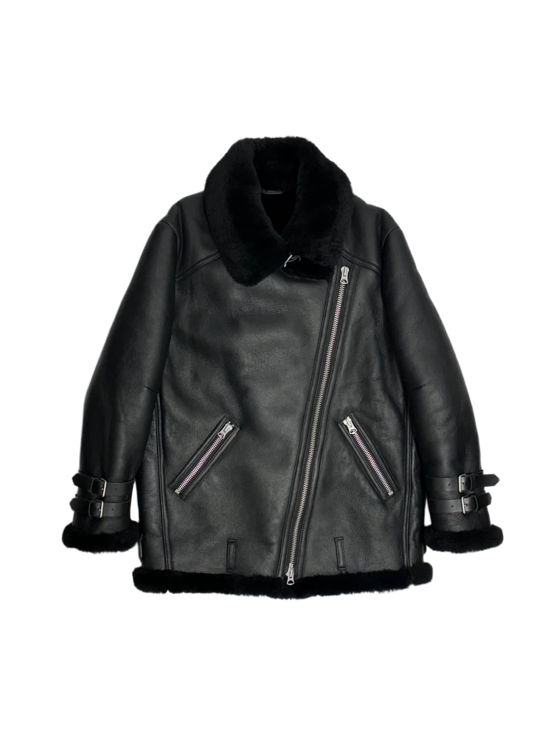 양털 시어링 가죽 무스탕 자켓 상품이미지2