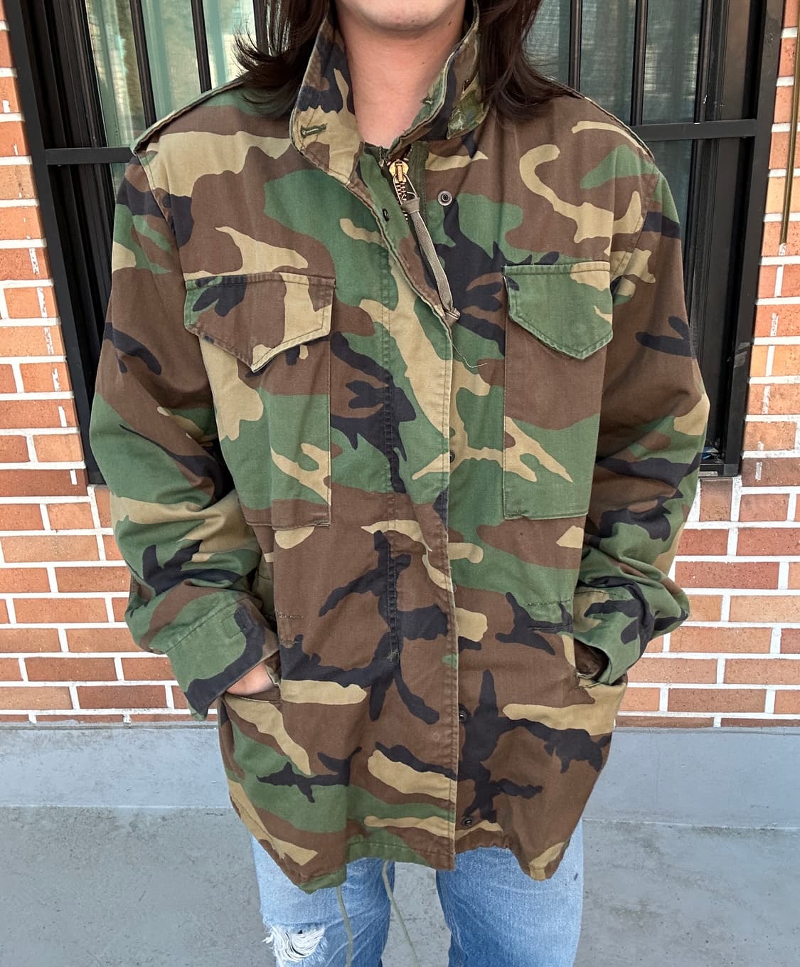 (M/R)알파인더스트리 우드랜드 M65 필드자켓 착샷o 상품이미지4