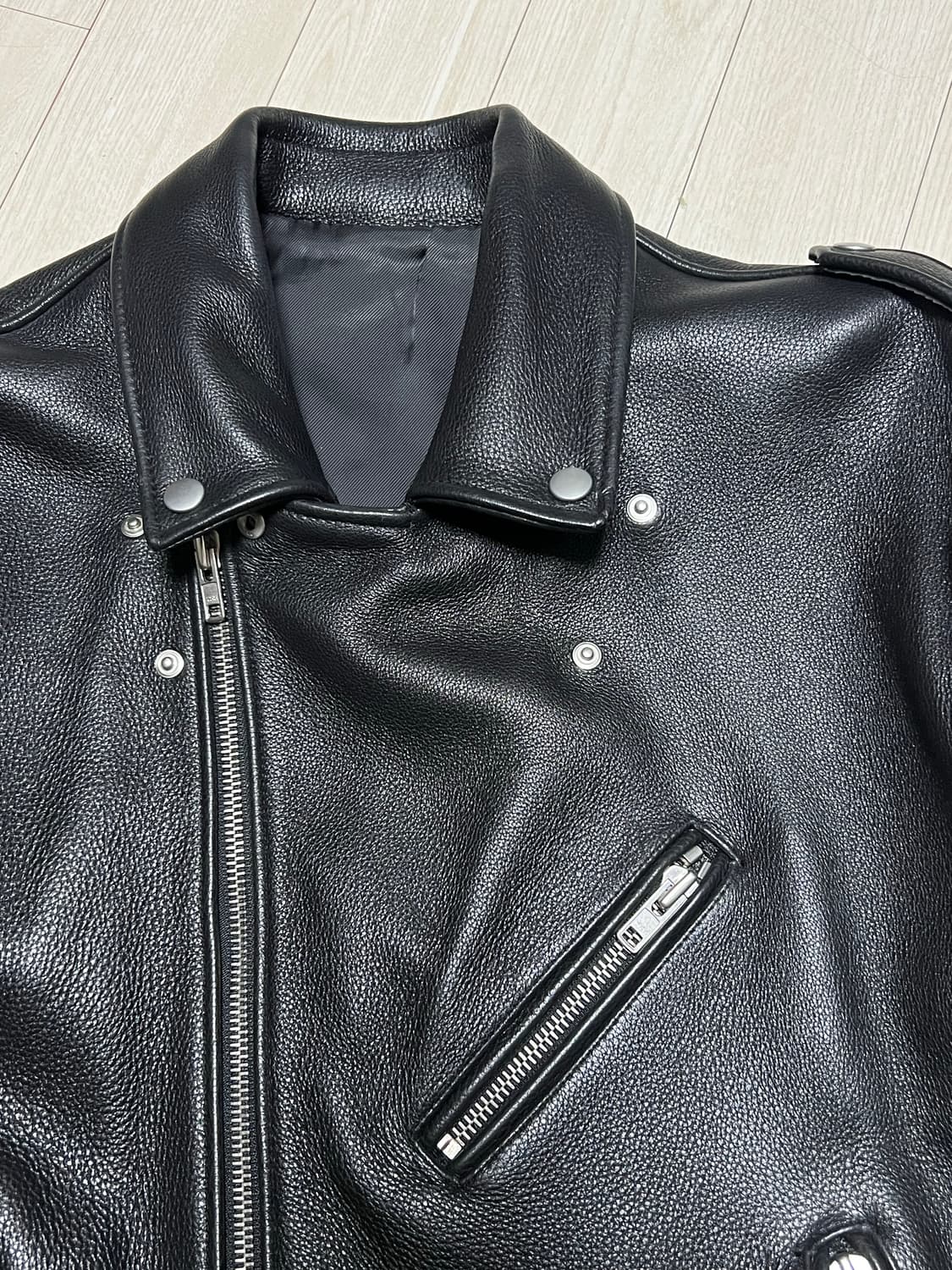 미스터차일드오버사이즈카우하이드라이더자켓 free 상품이미지10