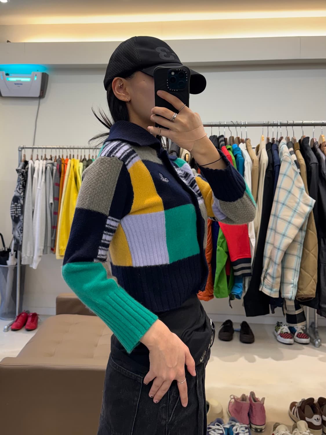 비비안웨스트우드 패치워크 라펠 울 니트 가디건 상품이미지8