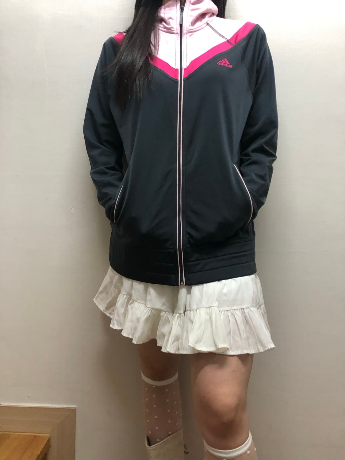 빈티지 아디다스 블랙 핑크 져지 상품이미지6