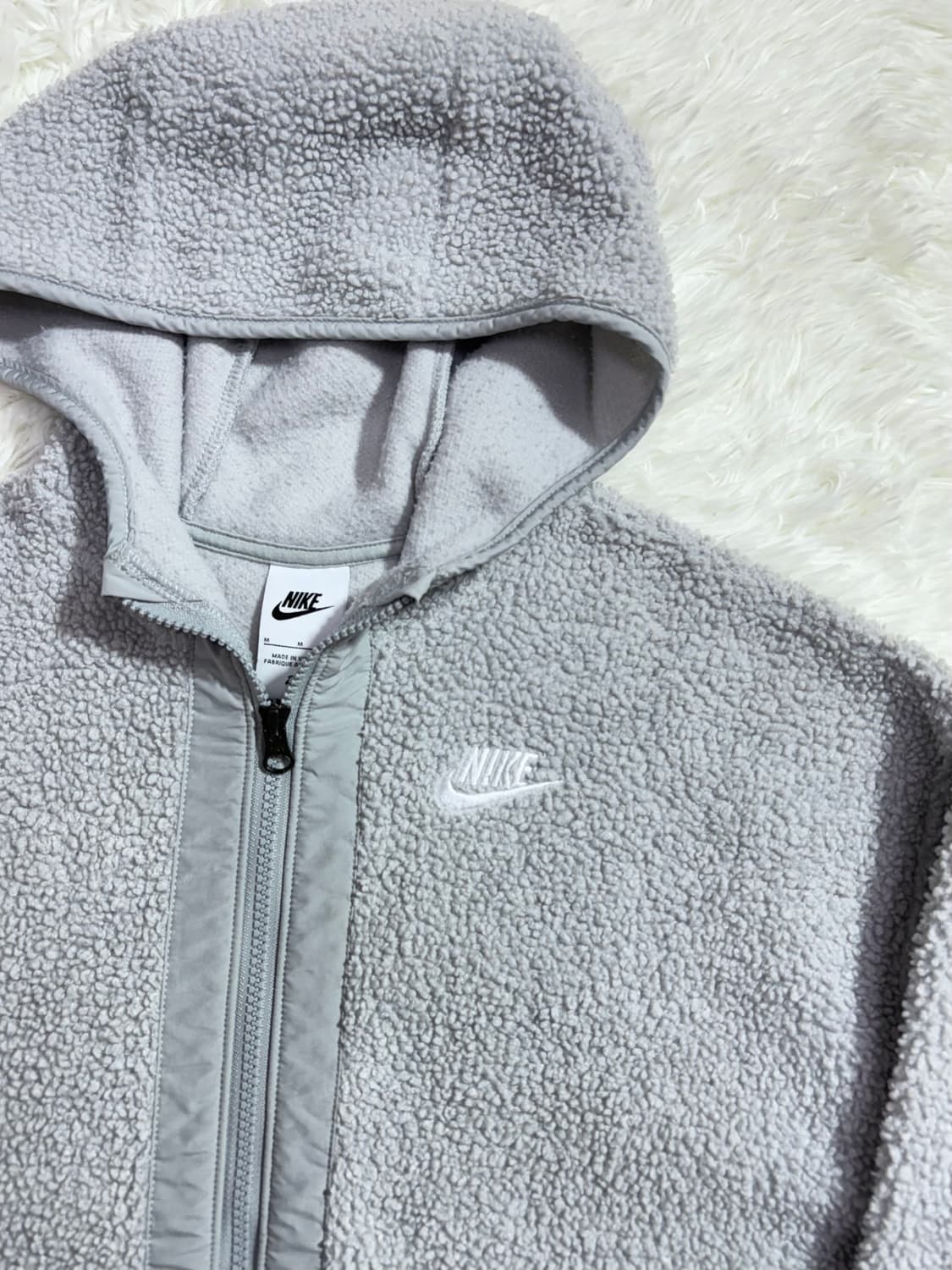 나이키 그레이 스우시 플리스 집업  상품이미지5
