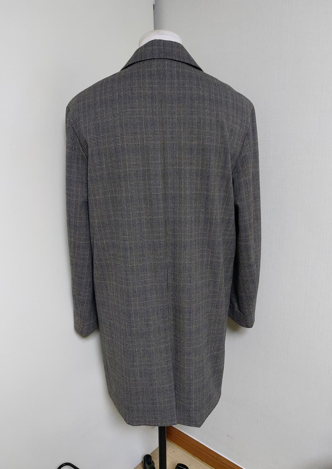 마인드브릿지 스판체크 세미오버 싱글코트(105) 상품이미지4