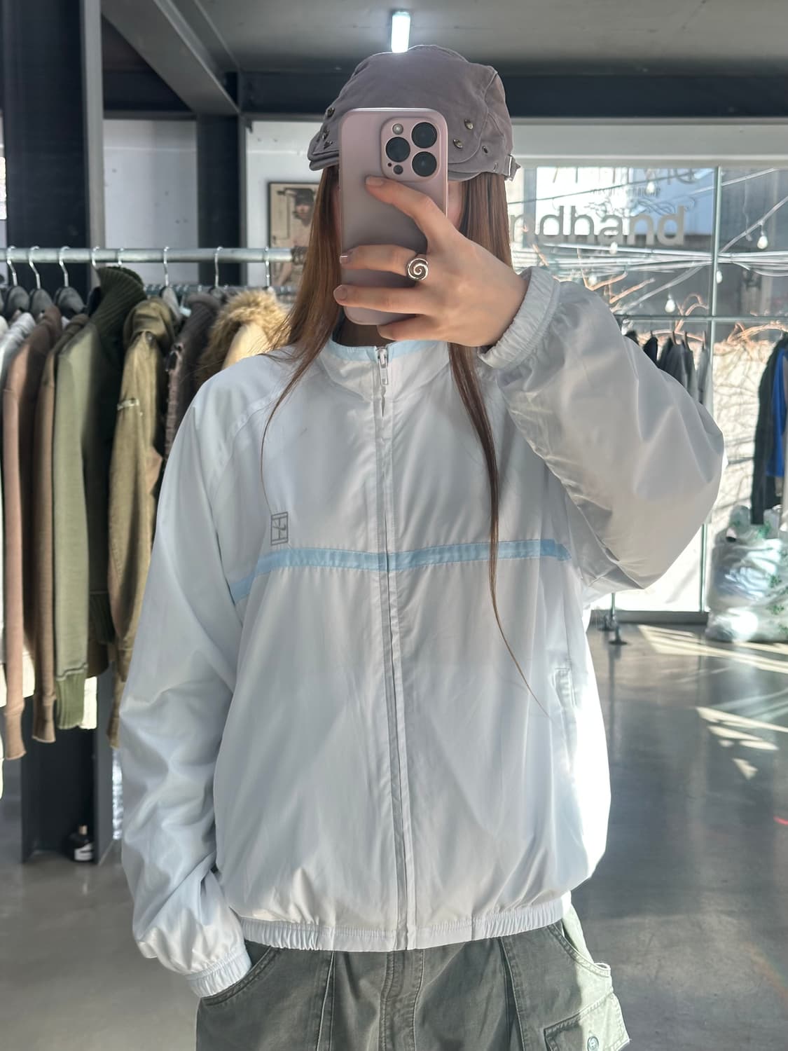 나이키 화이트소라 트랙 윈드브레이커자켓 상품이미지1