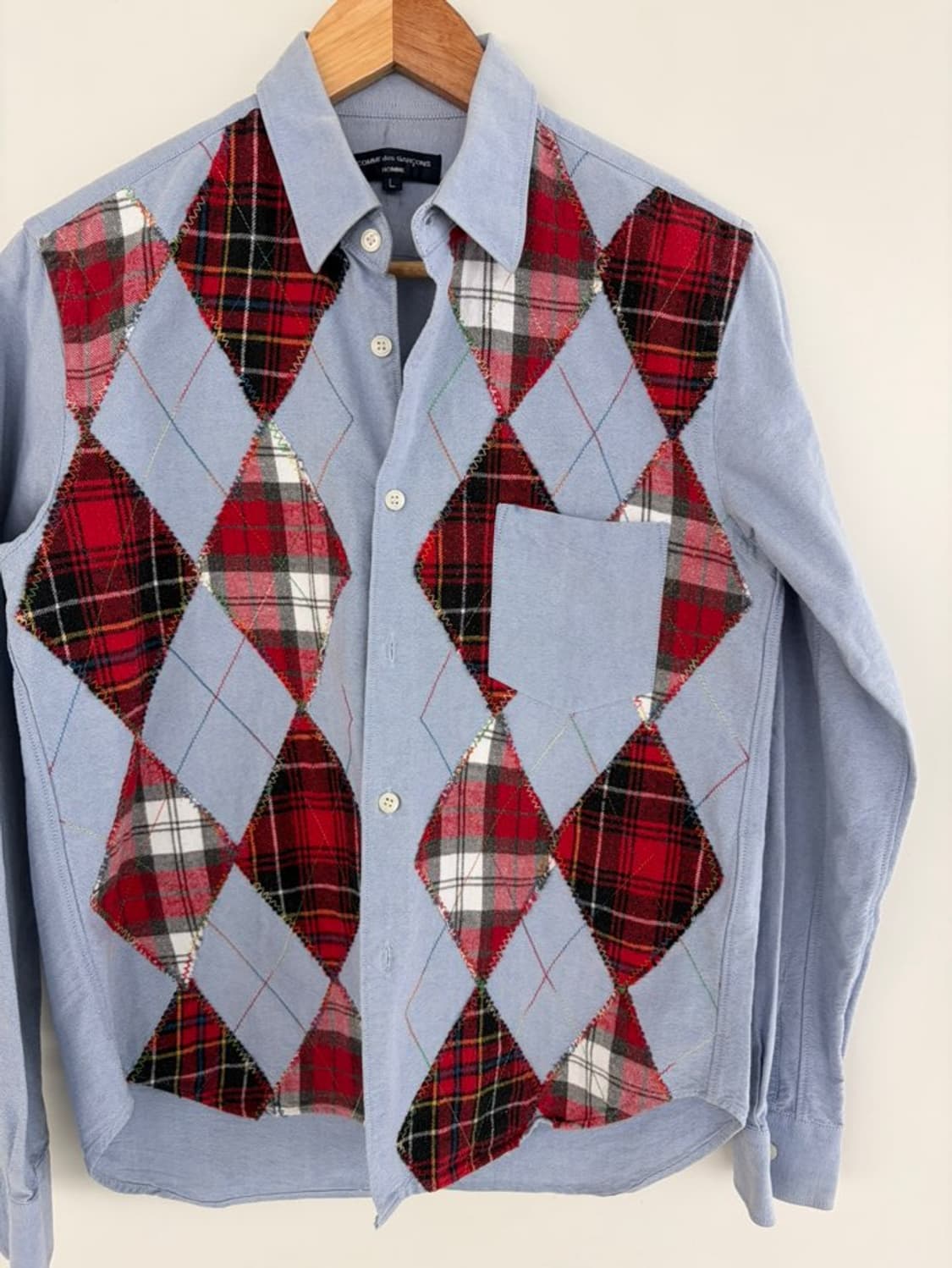 꼼데가르송 아가일 패턴 셔츠 상품이미지2