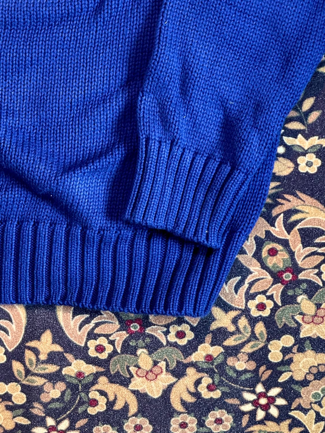 폴로 코튼 니트 코발트 블루 신형라벨 상품이미지4