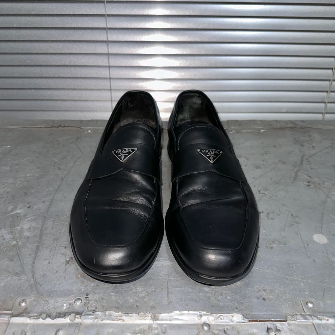 00s 빈티지 블랙 프라다 스포츠 로고 로퍼 상품이미지4