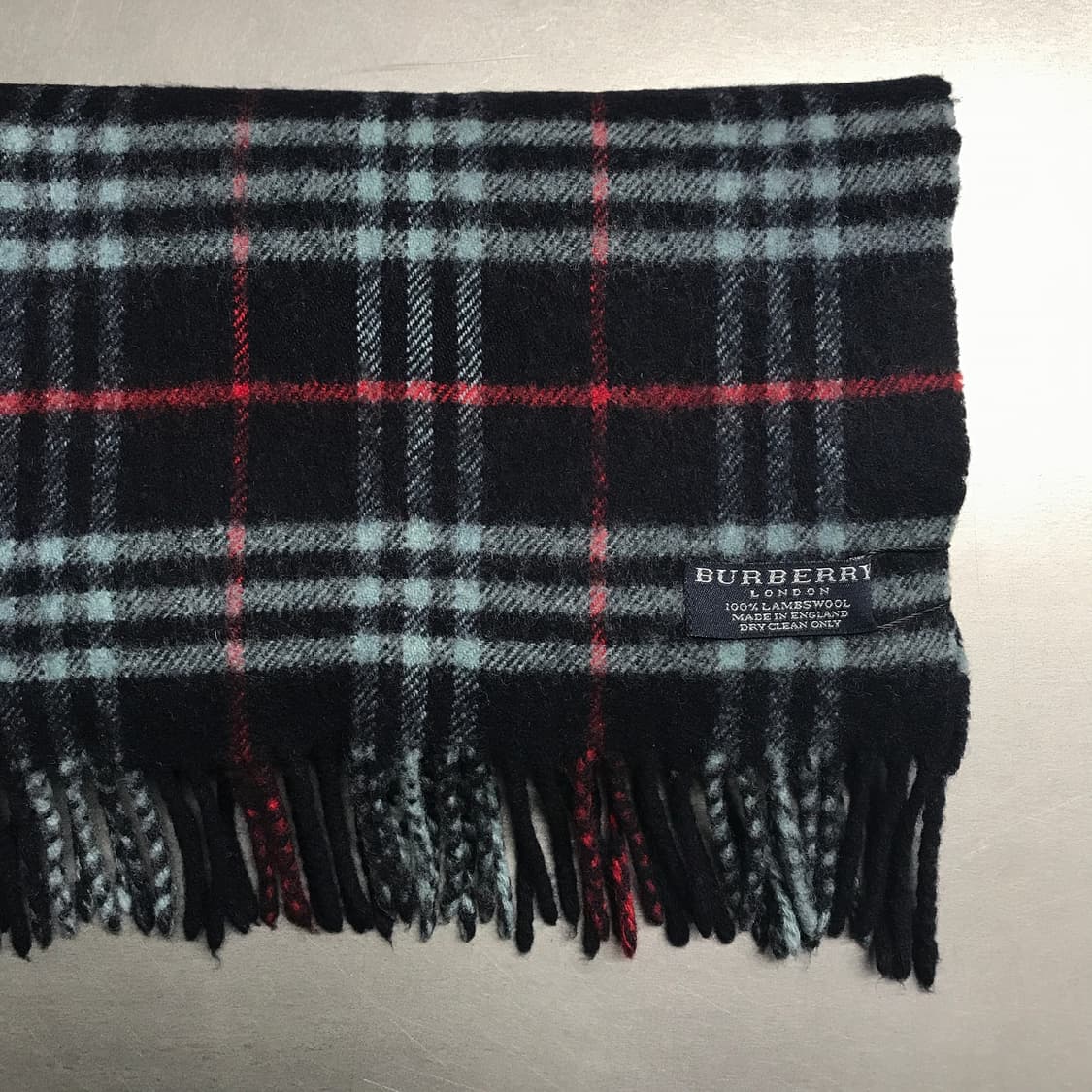 버버리 정품 램스울 머플러 네이비 상품이미지3