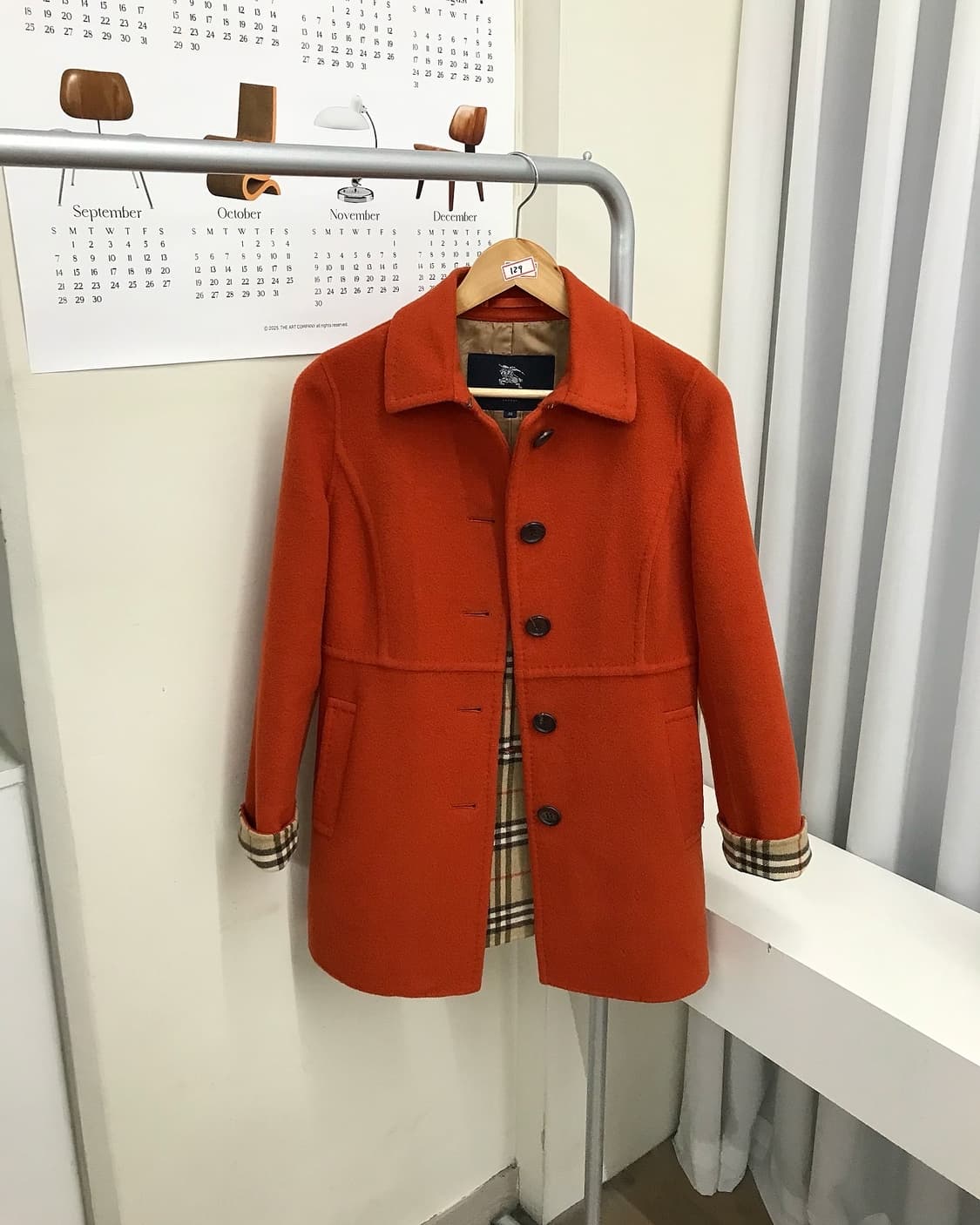 버버리 캐시미어 하프 코트 상품이미지1