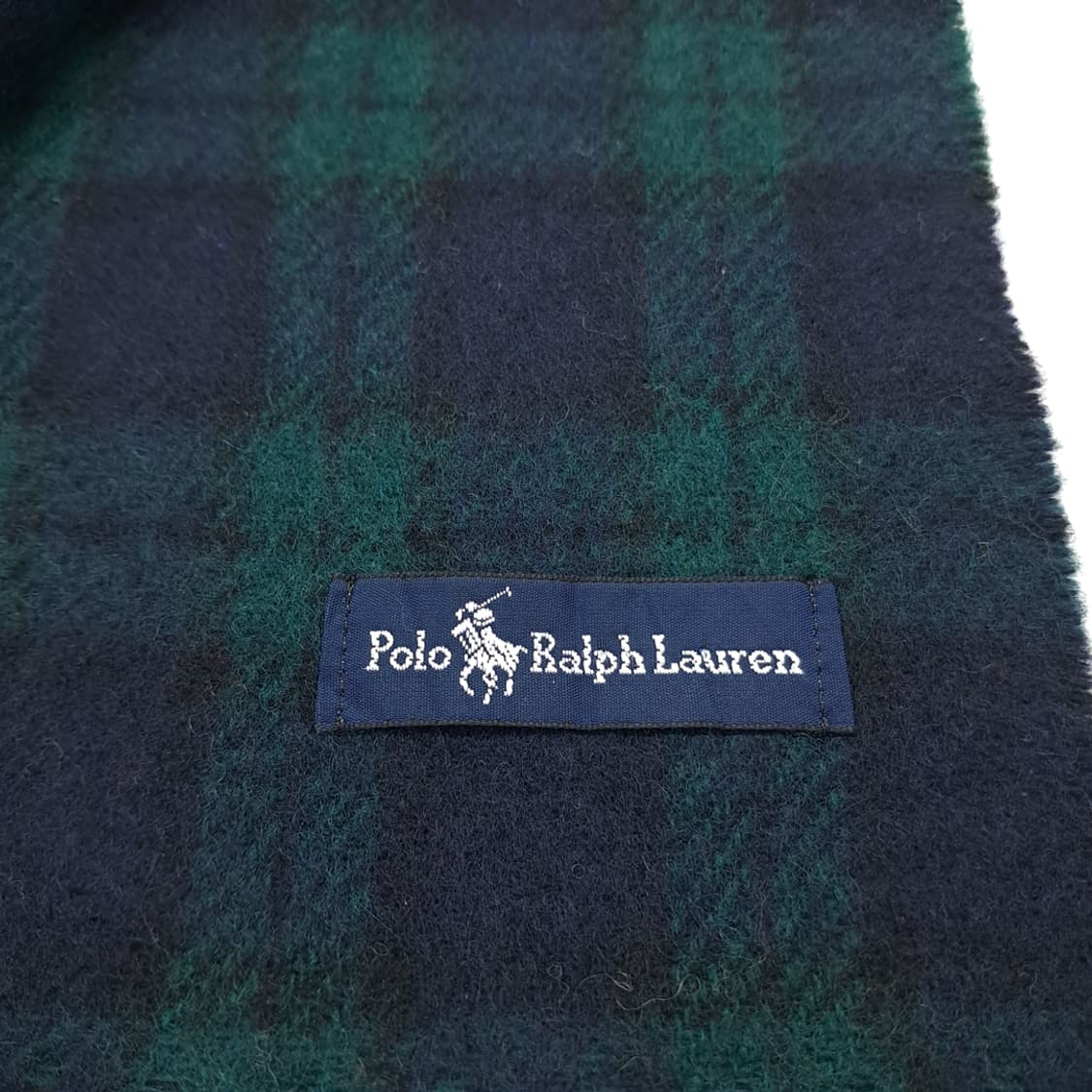 MX323 폴로 랄프로렌 클래식 블랙워치 타탄체크 램스울 목도리 머플러 상품이미지6