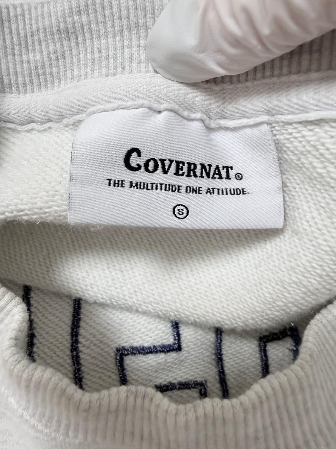 커버낫(COVERNAT) 로고 맨투맨 그레이 데일리  상품이미지4