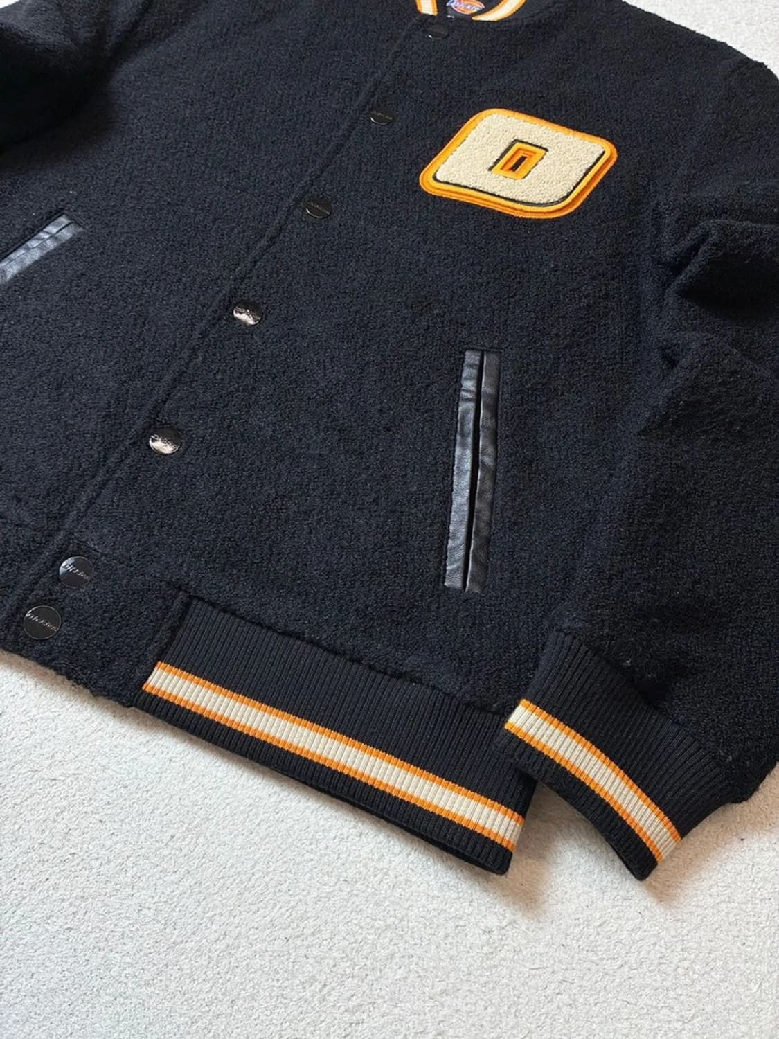 디키즈 블랙컬러 셔닐 스펠아웃로고 울 바시티 자켓 PN7684 상품이미지4