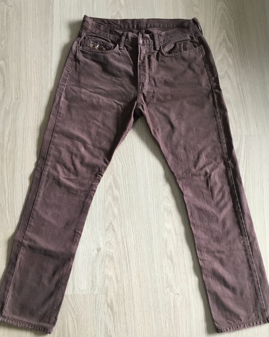 1967s 폴로 랄프로렌 Polo 자수 포인트 빈티지 코튼 팬츠 브라운 상품이미지2