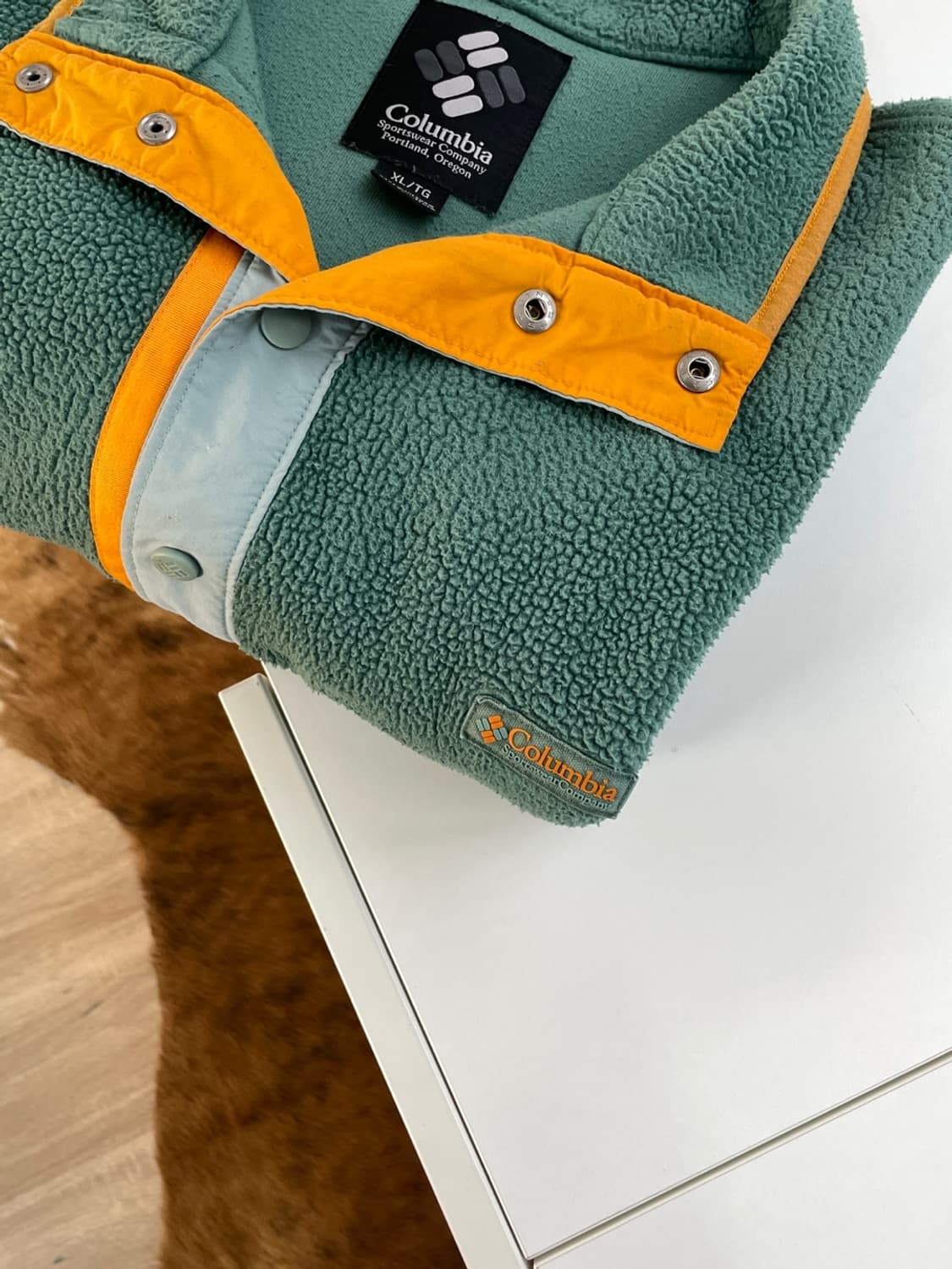 콜럼비아 그린 풀오버 플리스 상품이미지1
